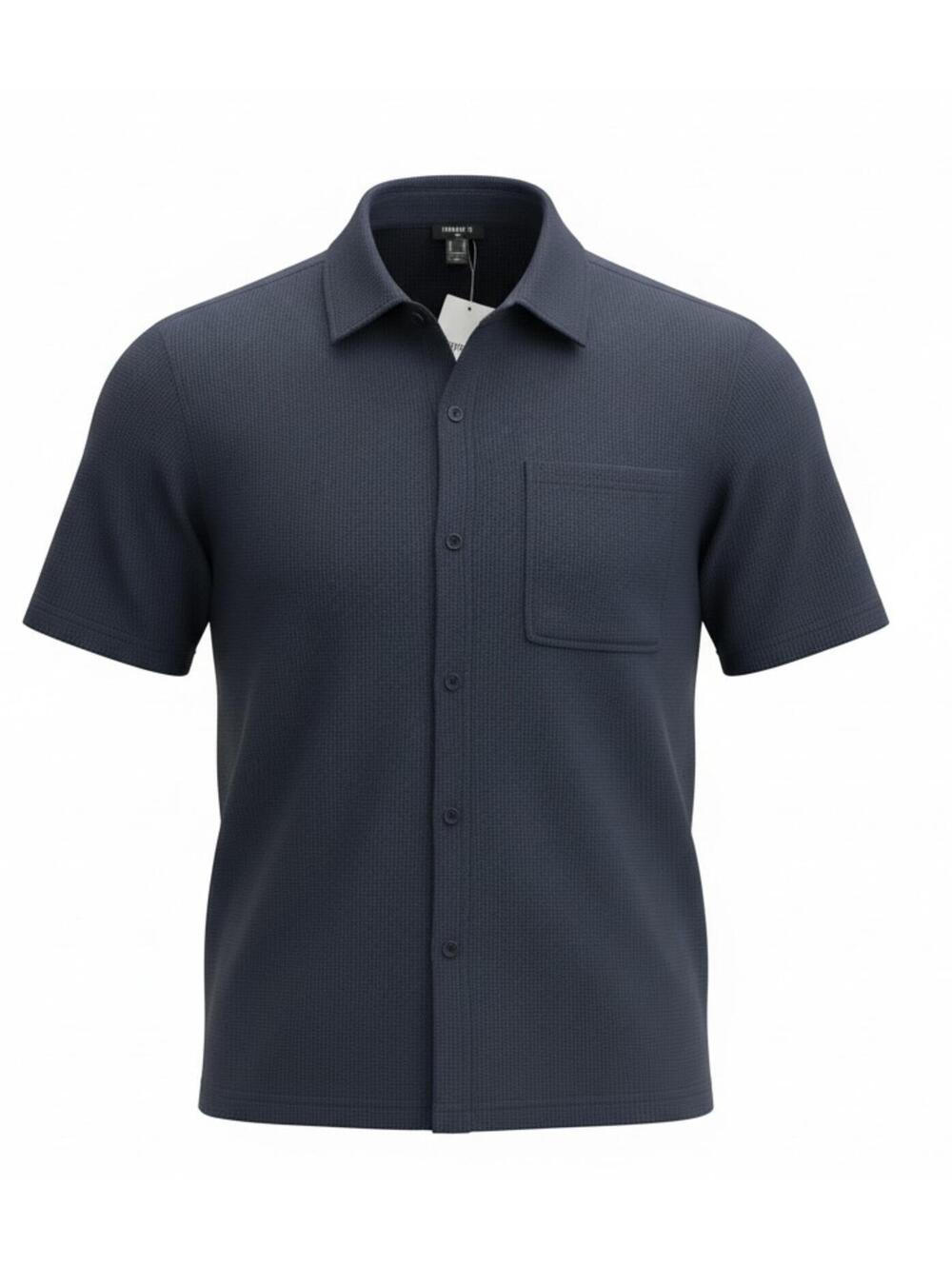 Men Short Sleeve Button-Up Shirt